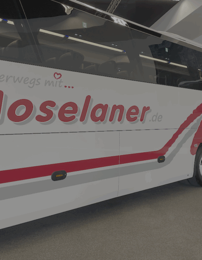 Der Moselaner Bus in einer Halle